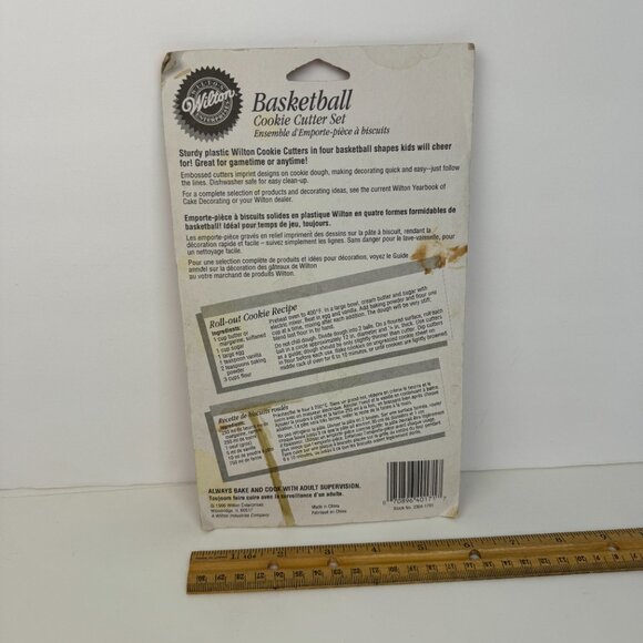 Vtg 1996 Sealed Wilton Basketball Plastic Cookie Cutter Set Decor Prop Orange - Picture 3 of 17